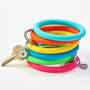 Silicone Big O Key Ring - Bright Colors